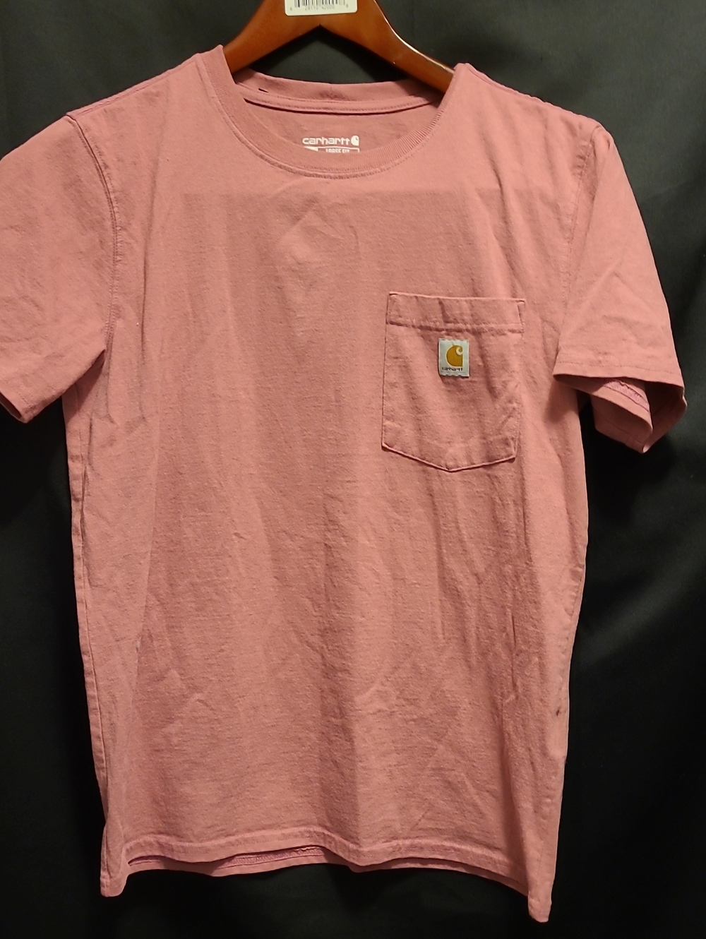 Carhartt Men's Short Sleeve Pocket Tee in Dusty Rose Loose Fit Size Small